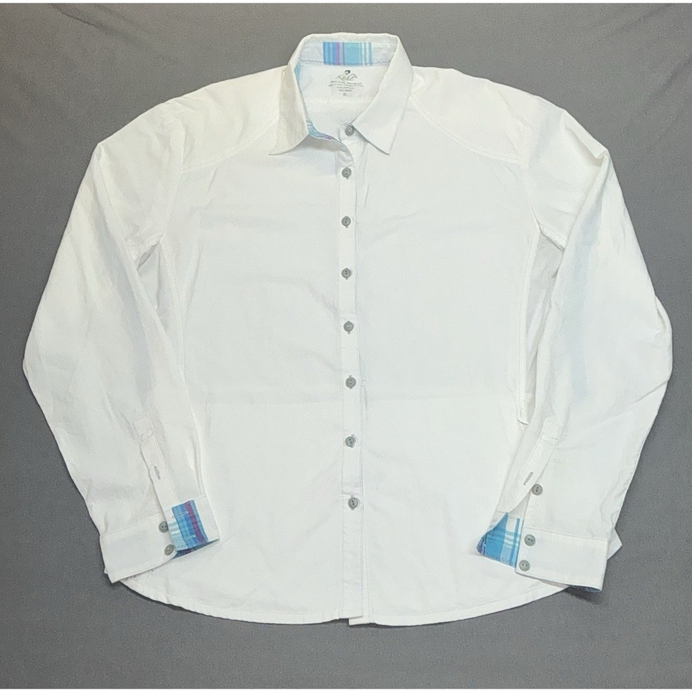 Kuhl Shirt Womens XL Button Up Long Sleeve Outdoor Hiking zip pockets